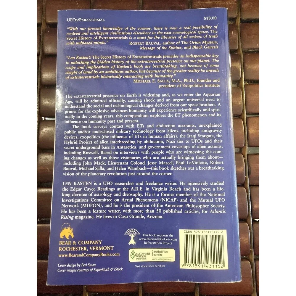 The Secret History of Extraterrestrials Len Kasten 2010 Paperback 1st Edition